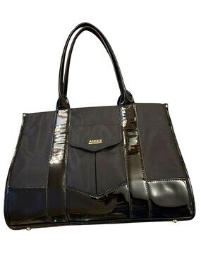 Aimee Kestenberg Black Tote Bag With Front Pocket